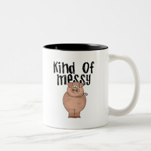 Schweinchen Art Unordentliche T-Shirts und Geschen Zweifarbige Tasse