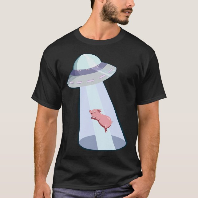 Schweinchen im Weltraum T-Shirt (Vorderseite)