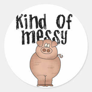 Schweine Art von geselligen Tjirts und Geschenken Runder Aufkleber