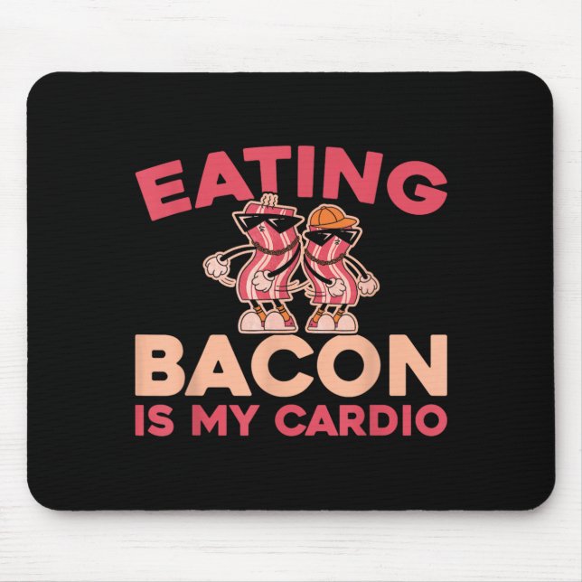 Schweine-Bacon - BBQ-Fleisch Frühstück Barbeque Lu Mousepad (Vorne)