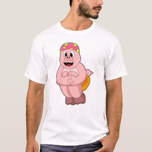Schweine beim Springen ins Wasser T-Shirt