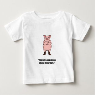 Schweine-Cowboy-Einstellung – Cartoon-Humor-T-Shir Baby T-shirt