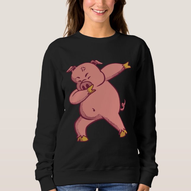 Schweine-Dabbing Sweatshirt (Vorderseite)