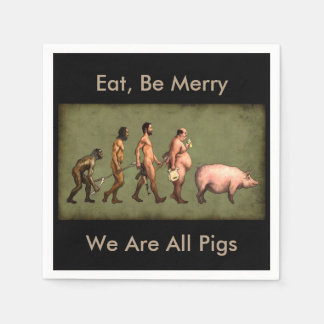 Schweine Devolution des menschlichen Papiers Napki Serviette