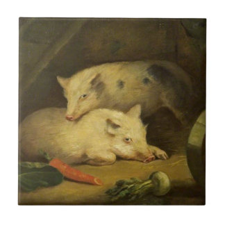 Schweine durch George Morland Fliese