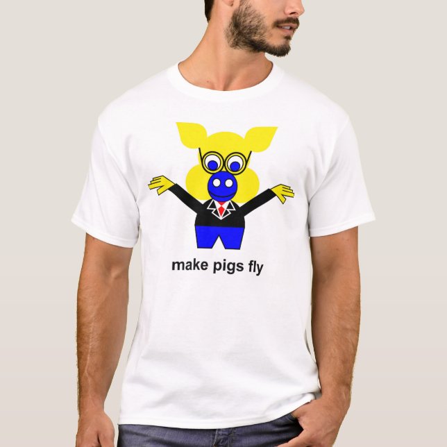 Schweine fliegen T-Shirt (Vorderseite)
