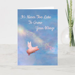 Schweine fliegen und ihre Flügel wachsen lassen Karte