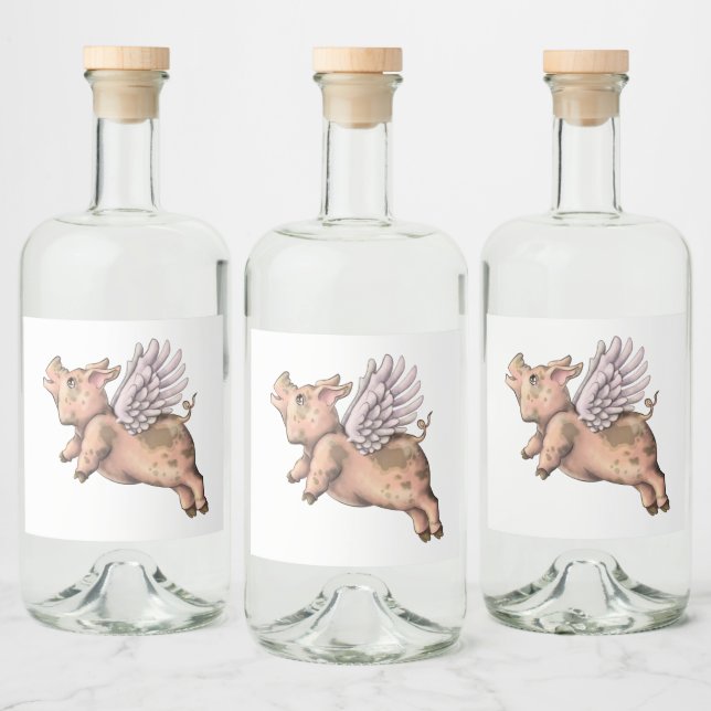 Schweine Fly Alkoholflaschenetikett (Flaschen)