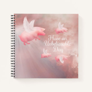 Schweine Fly-an-Unglaubliches Day-Notebook Notizbuch