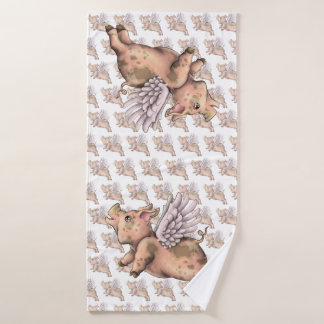 Schweine Fly Badehandtuch