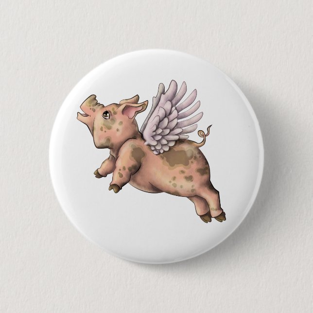 Schweine Fly Button (Vorderseite)