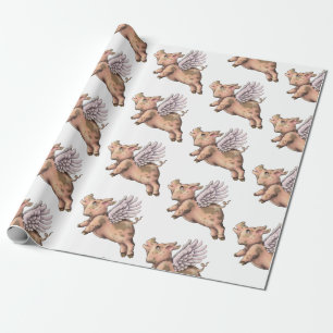 Schweine Fly Geschenkpapier