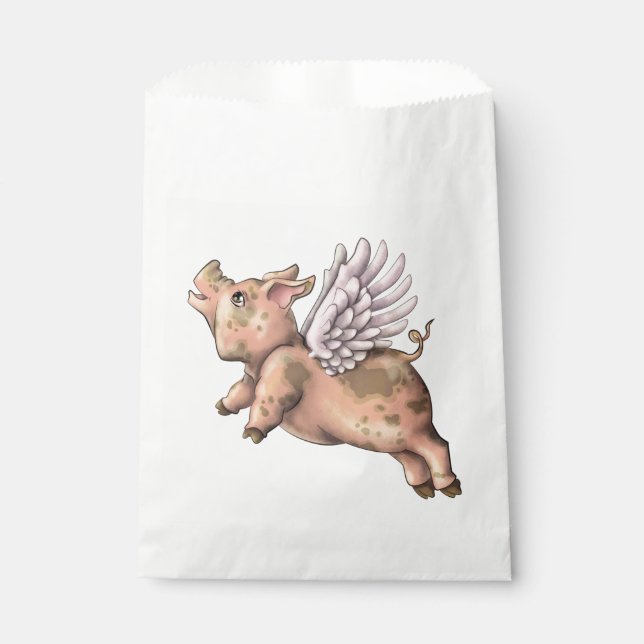 Schweine Fly Geschenktütchen (Vorderseite)