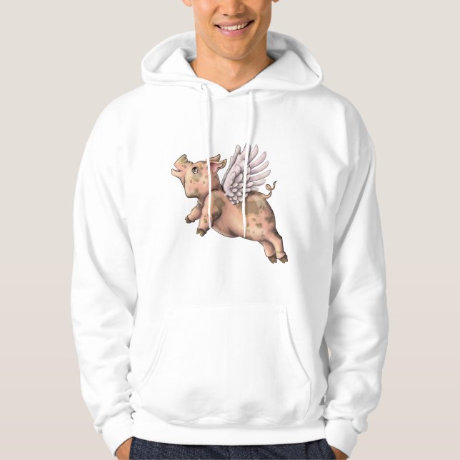 Schweine Fly Hoodie (Vorderseite)