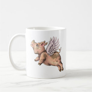 Schweine Fly Kaffeetasse