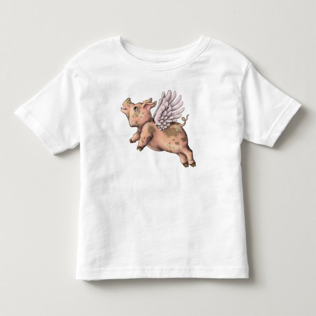 Schweine Fly Kleinkind T-shirt (Vorderseite)