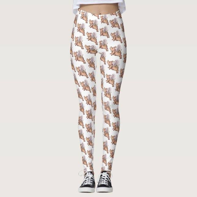 Schweine Fly Leggings (Vorderseite)