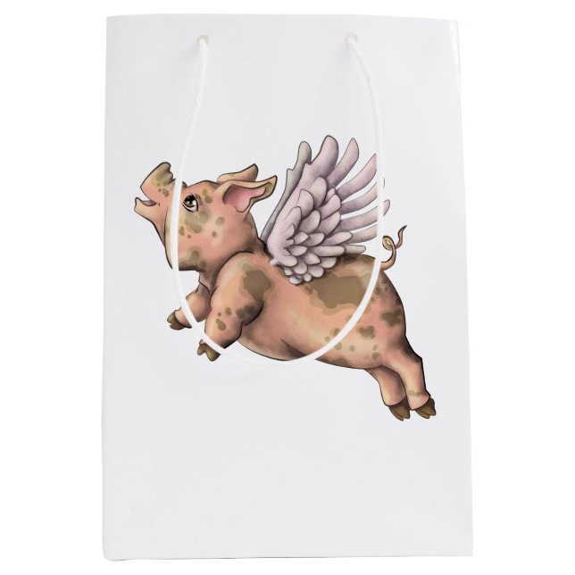 Schweine Fly Mittlere Geschenktüte (Vorderseite)