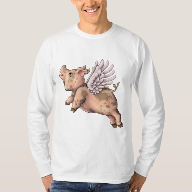 Schweine Fly T-Shirt (Vorderseite)