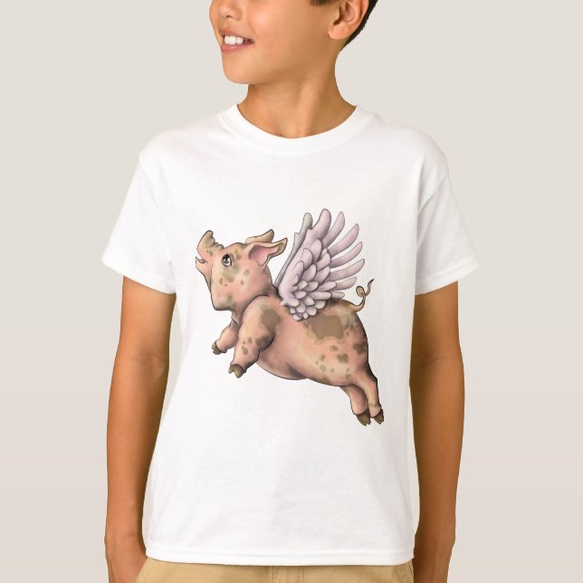 Schweine Fly T-Shirt (Vorderseite)