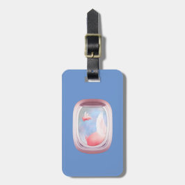 Schweine Flying Past Airplane Window Gepäckanhänger