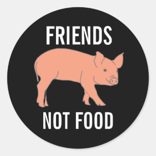 SCHWEINE FREUNDE KEIN ESSEN AUFKLEBER