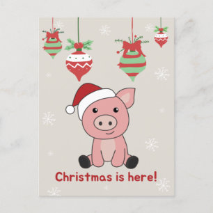 Schweine Frohe Weihnachten Tiere Schweine Feiertag