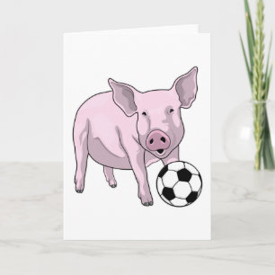 Schweine-Fußballspieler Fußball Karte