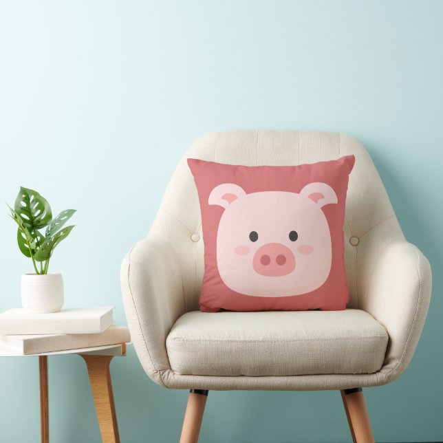 Schweine-Geburtstagskinder-Kunst Kissen (Stuhl )