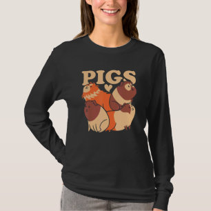 Schweine Gestapelte Grafik Meerschweinchen Besitze T-Shirt