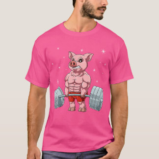 Schweine-Gewichtheben Fitnessstudio Für Einen Tier T-Shirt