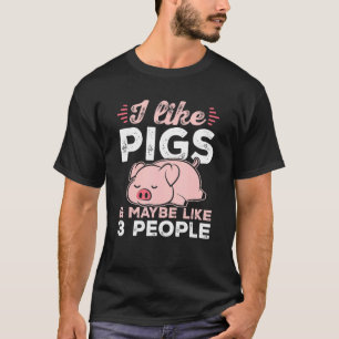 Schweine-Grafik für Frauen Mädchen Schweinefleisch T-Shirt