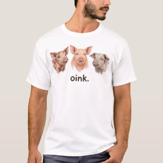 Schweine Grunzen Bauernhof Tier Lustiger Schwein L T-Shirt