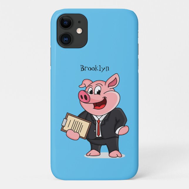 Schweine im geschäftlichen Anzug Cartoon Case-Mate iPhone Hülle (Rückseite)