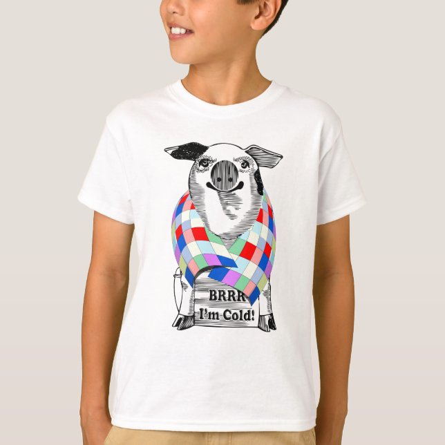 Schweine-im-Mantel-Tag T-Shirt (Vorderseite)