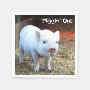 Schweine in der Landwirtschaft Serviette
