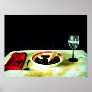 Schweine in der Suppe Poster