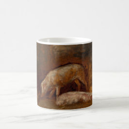 Schweine in einem Stall (Tierart) Kaffeetasse