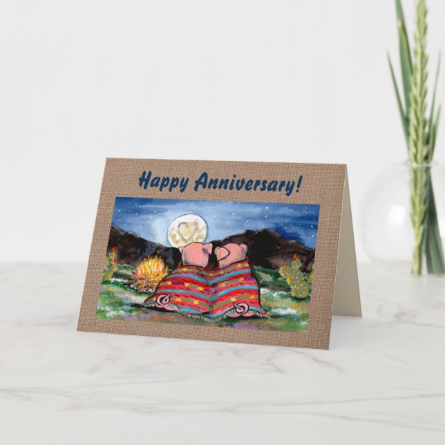 Schweine in einer Blanket-Karte für das persönlich Karte (Vorderseite)