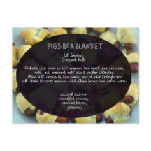 Schweine in einer Decke-Rezepturkarte