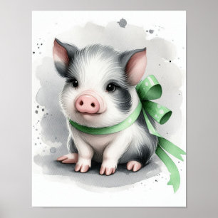Schweine-Kinderzimmer-Wandkunst Poster