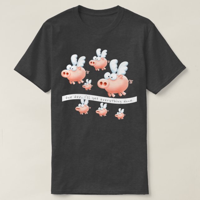 Schweine könnten fliegen T-Shirt (Design vorne)