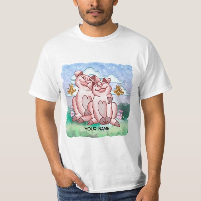 Schweine Liebhaber   T-Shirt (Vorderseite)