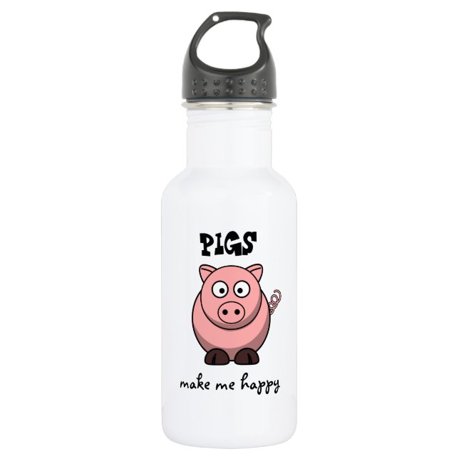 Schweine machen mich glücklich trinkflasche (Vorderseite)
