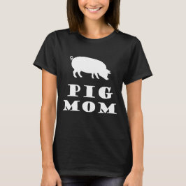 Schweine Mama Lieben Schwein Weiße Silhouette T-Shirt