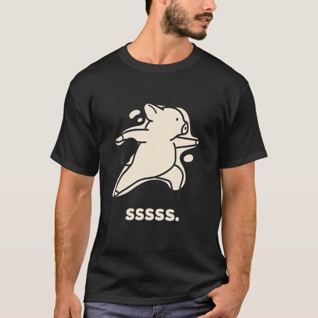 Schweine Meditation Lazy Oink Piggy Lover Relaxter T-Shirt (Vorderseite)