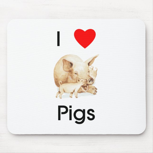 Schweine Mousepad der Liebe I (Vorne)