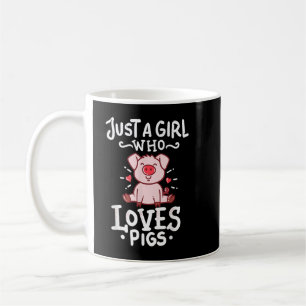 Schweine nur ein Mädchen, das schweine Bauer Liebe Kaffeetasse