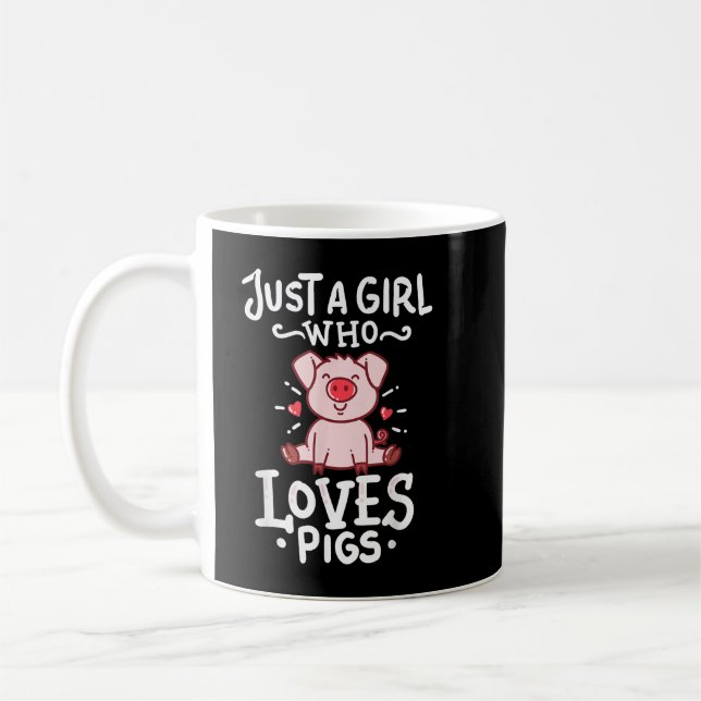 Schweine nur ein Mädchen, das schweine Bauer Liebe Kaffeetasse (Links)