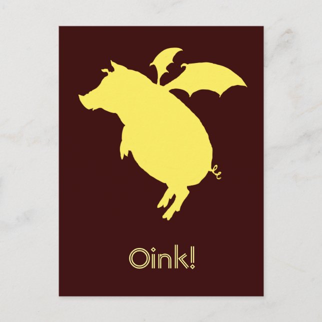 Schweine Postkarte (Vorderseite)